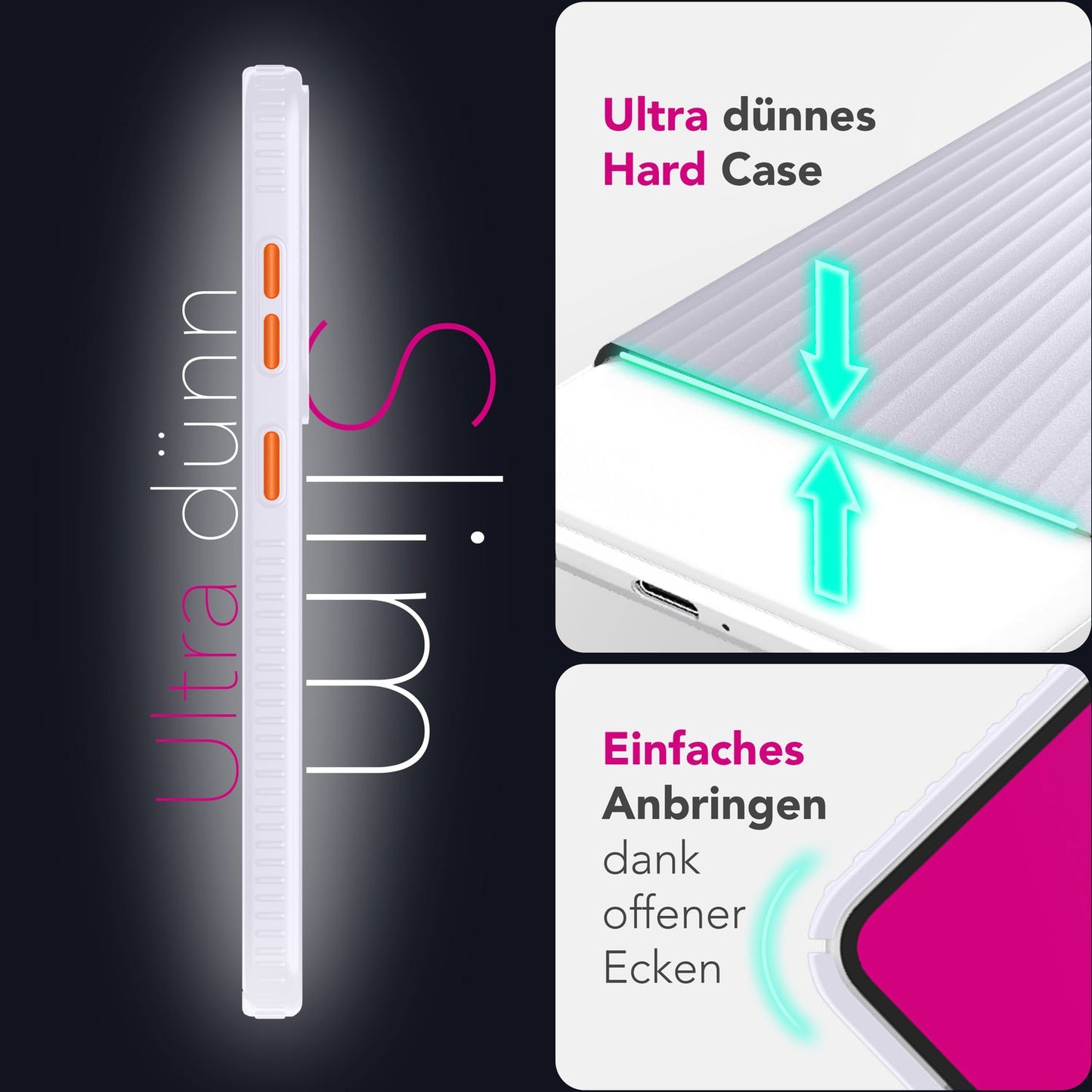 NALIA Nova für Samsung Galaxy S25 Hülle, Ultra-Dünne Harte Schutzhülle mit Wellenstruktur im Metall Look, Rutschfeste Handyhülle mit Fingerabdruck-Resistenz