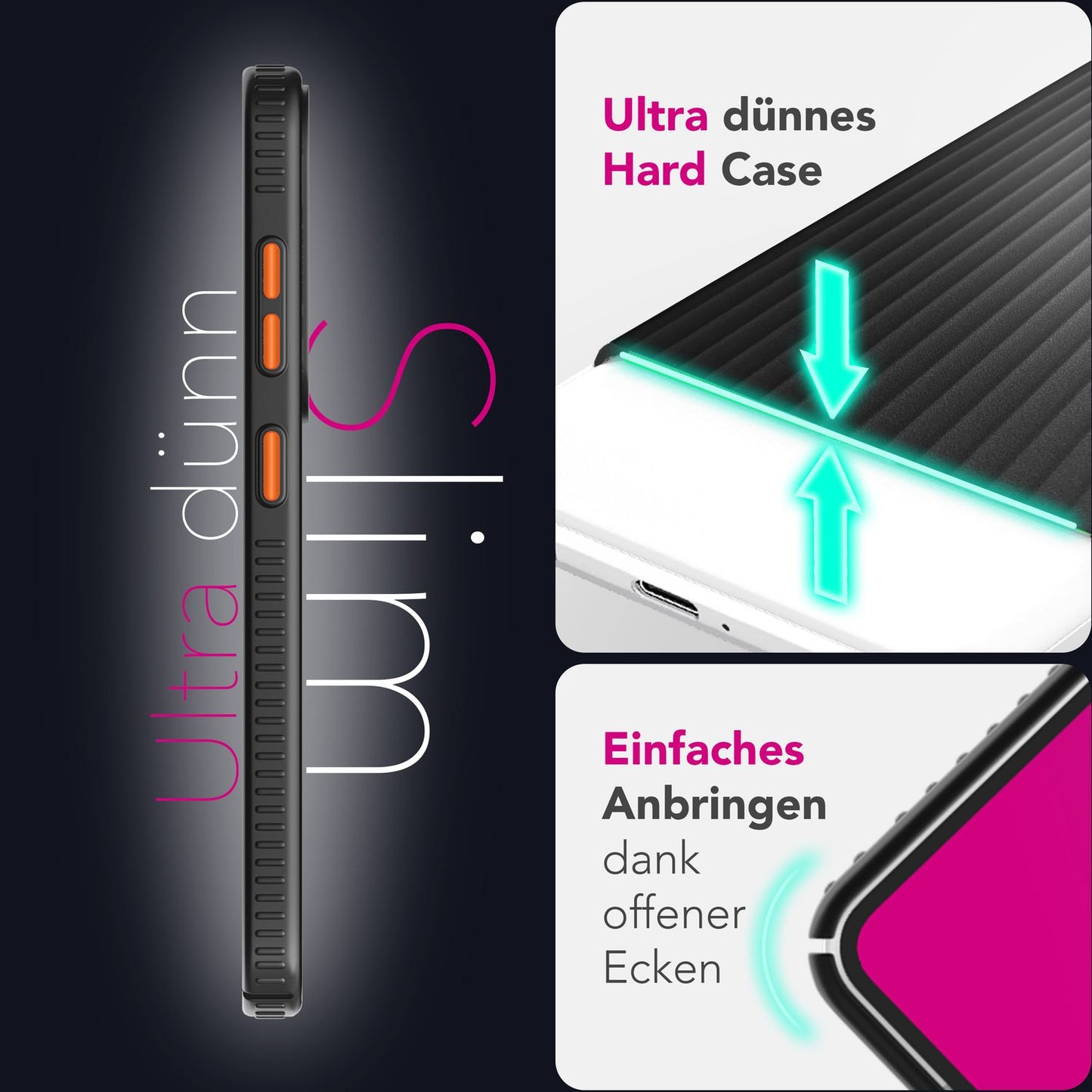 NALIA Nova für Samsung Galaxy S25 Hülle, Ultra-Dünne Harte Schutzhülle mit Wellenstruktur im Metall Look, Rutschfeste Handyhülle mit Fingerabdruck-Resistenz