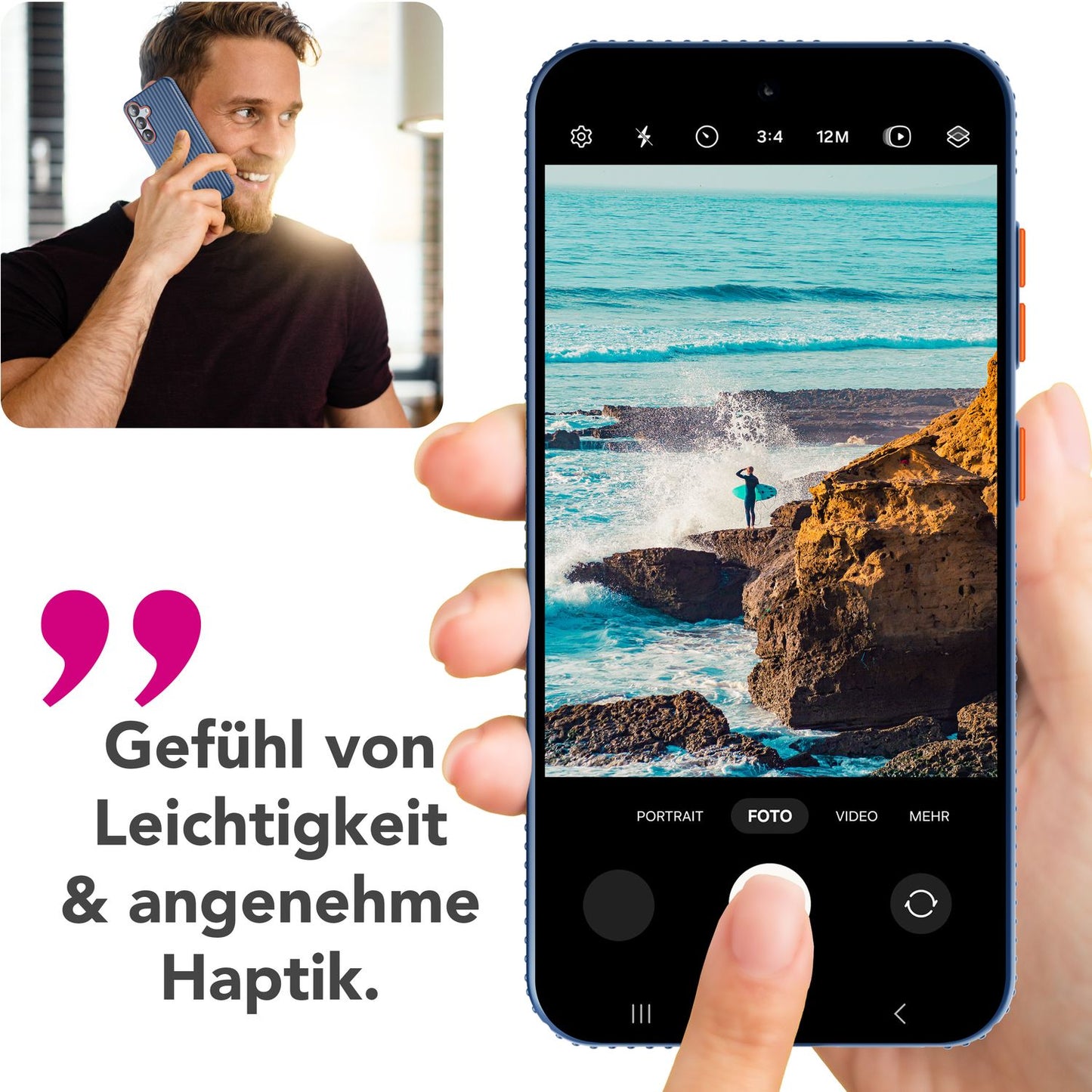 NALIA Nova für Samsung Galaxy S25 Hülle, Ultra-Dünne Harte Schutzhülle mit Wellenstruktur im Metall Look, Rutschfeste Handyhülle mit Fingerabdruck-Resistenz