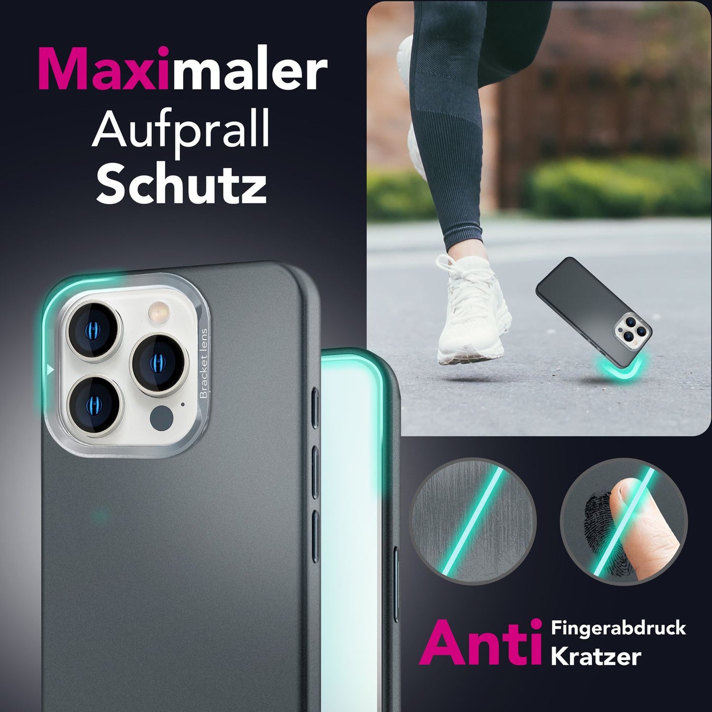 NALIA Overland für iPhone 16 Pro Hülle [für MagSafe], Ultra-Dünnes Hardcase, Unsichtbarer Magnetring, Kamera-Ständer, Mattes Finish, Leicht & Schlank, Schutzhülle