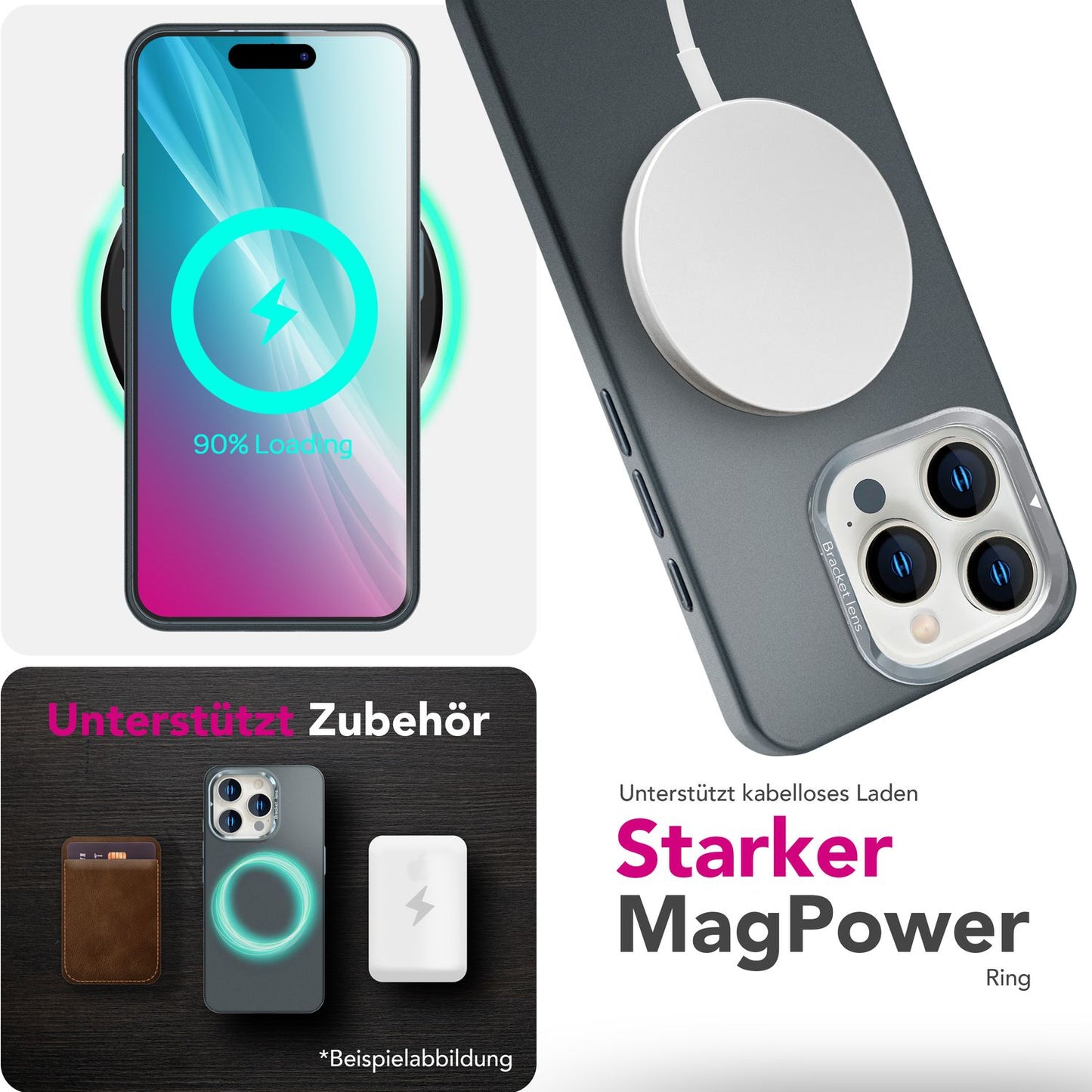 NALIA Overland für iPhone 16 Pro Hülle [für MagSafe], Ultra-Dünnes Hardcase, Unsichtbarer Magnetring, Kamera-Ständer, Mattes Finish, Leicht & Schlank, Schutzhülle