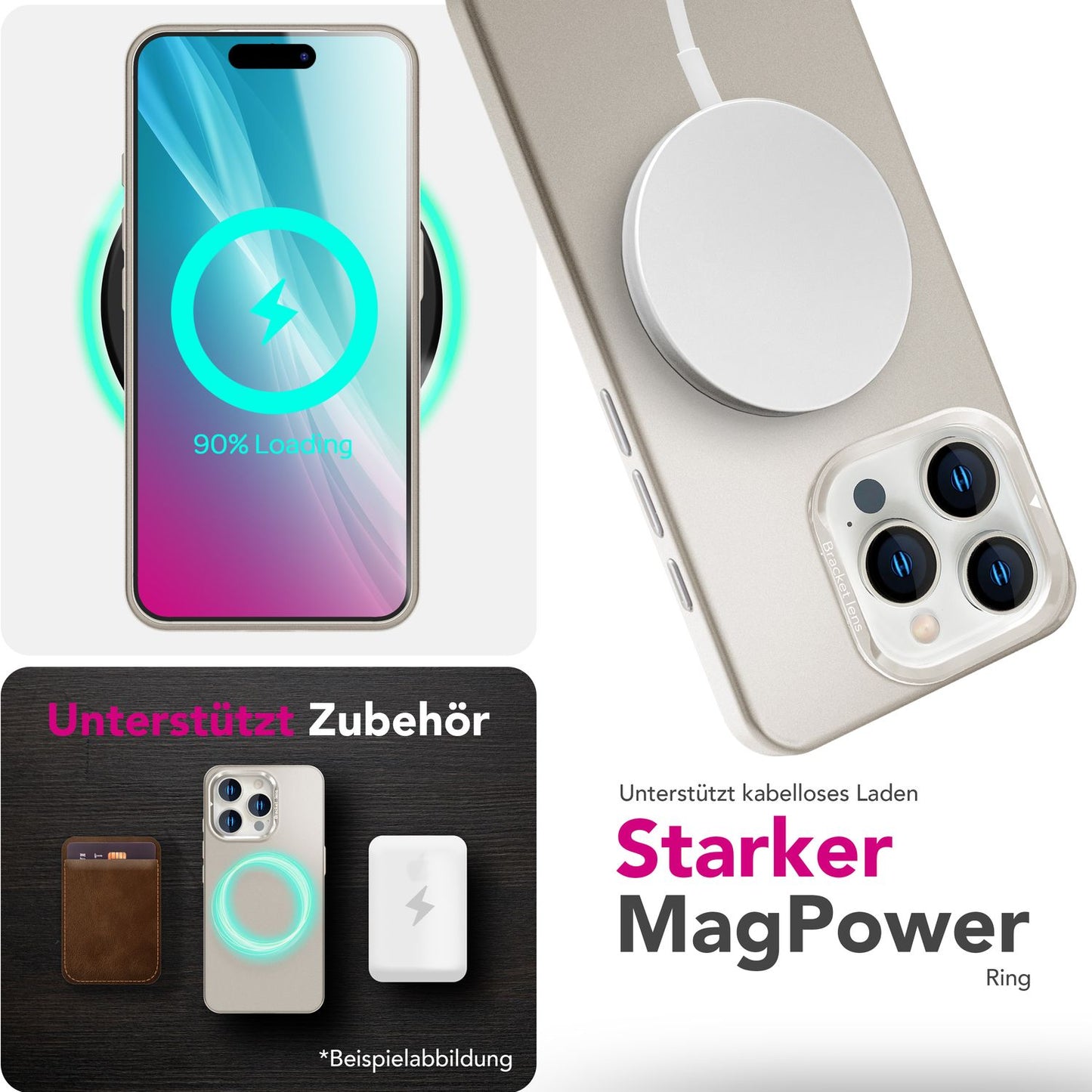 NALIA Overland für iPhone 16 Pro Hülle [für MagSafe], Ultra-Dünnes Hardcase, Unsichtbarer Magnetring, Kamera-Ständer, Mattes Finish, Leicht & Schlank, Schutzhülle