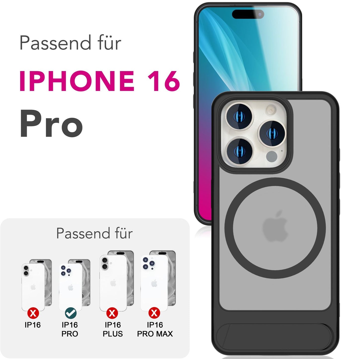 Husă NALIA Triton MagSafe - Suport, Rezistentă la șocuri, Ramă TPU