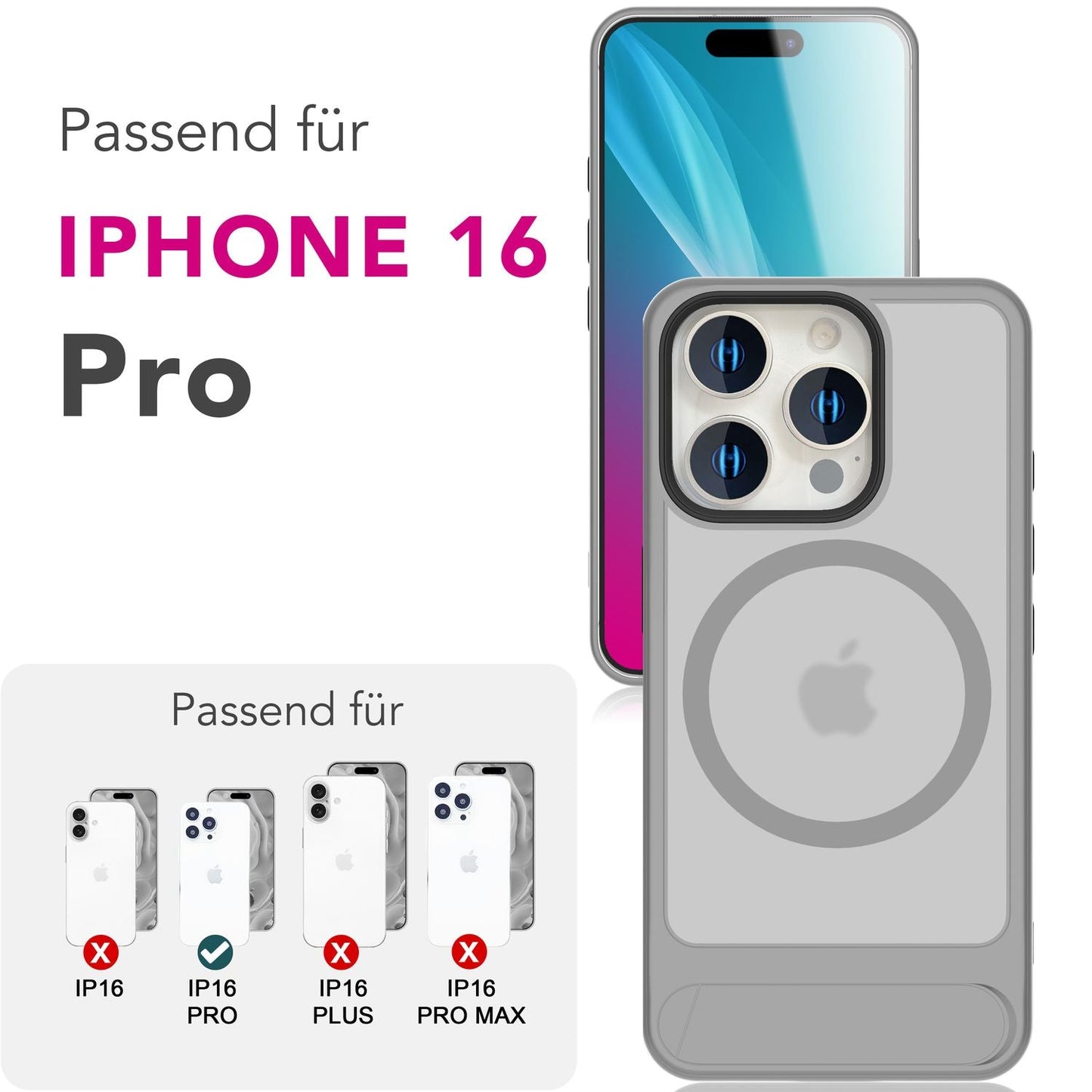 Husă NALIA Triton MagSafe - Suport, Rezistentă la șocuri, Ramă TPU