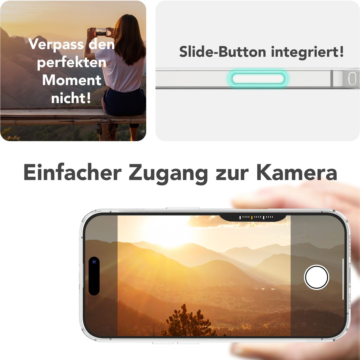 NALIA Strive für iPhone 16 Pro Max Hülle [für MagSafe], Sensor-Abdeckung für Action Button, Magnetring, Hochtransparentes Klares Design, Stoßfest & Kratzfest, Robust & Rutschfest
