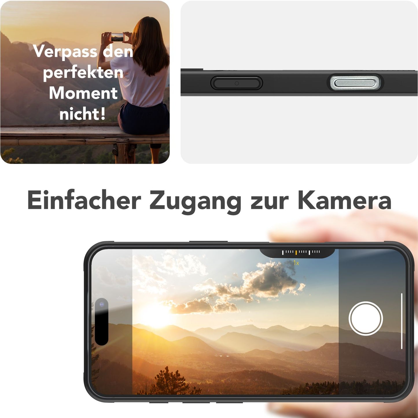 NALIA Stormguard für iPhone 16 Hülle [für MagSafe], Robustes Armor Case, Ringhalter mit 360° Drehfunktion, Stoßfest & Bruchsicher, Starker MagPower-Magnet, Panzer - Titan Schwarz
