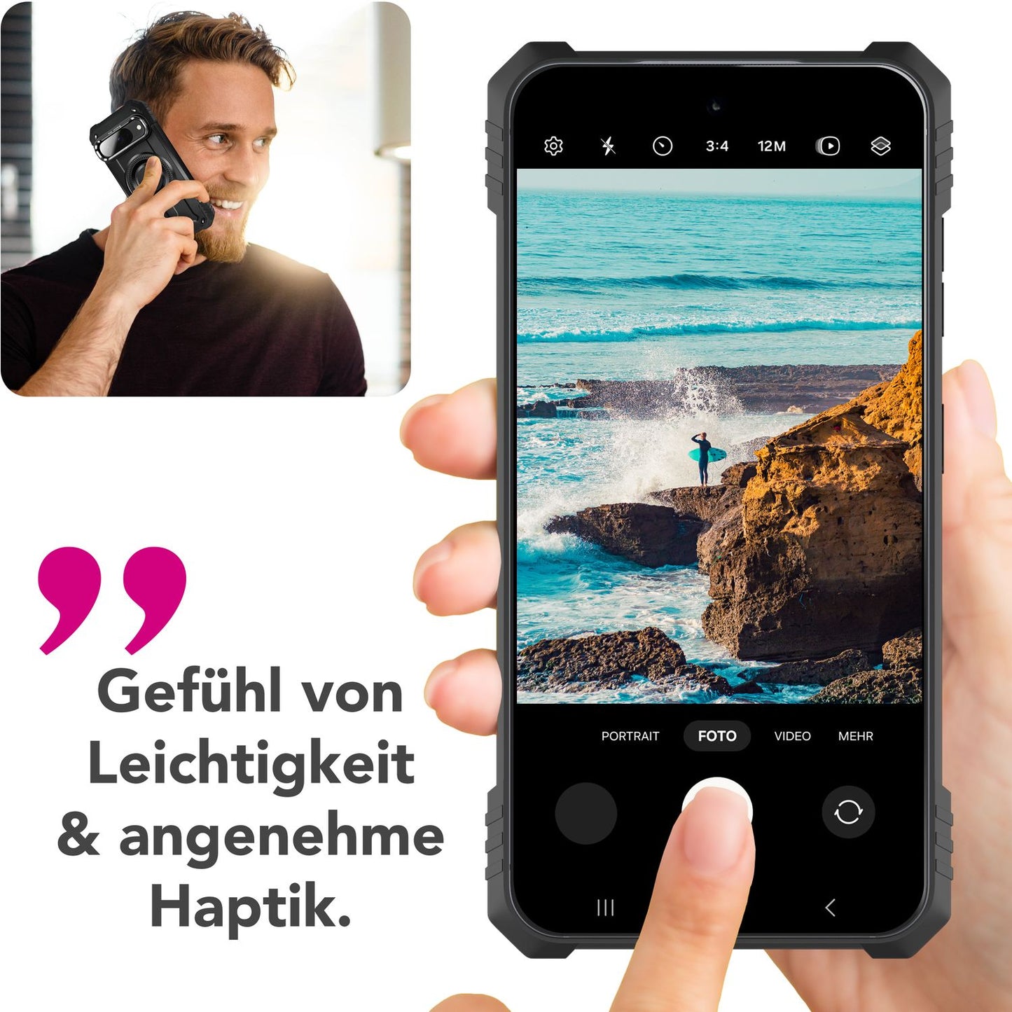 NALIA Granite Hülle für Google Pixel 9 – Handyhülle für MagSafe, Stoßfestes Panzer Hardcase mit Dual-Layer Schutz, Integrierter Metall-Kickstand, Military Cover