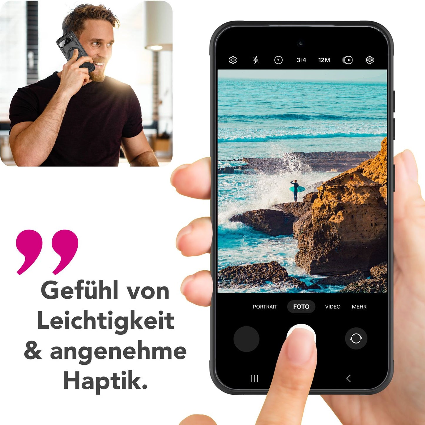 NALIA Stormguard Hülle für Google Pixel 9 Pro XL – Handyhülle für MagSafe, Schlagfeste Schutzhülle mit 360° Ring Ständer, Griffiges Outdoor Cover, Panzer Hardcase