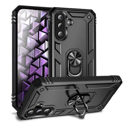 Etui NALIA RingDefend – metalowa podstawka z pierścieniem 360 stopni – kompatybilne z Samsungiem Galaxy A36, odporne na wstrząsy, zapewniające dobrą przyczepność