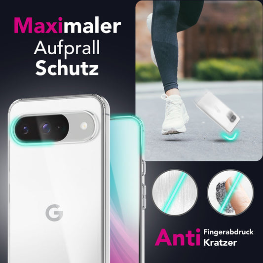 NALIA Berlin AirFlex Hülle - Kristallklare TPU Silikonhülle Für Google Pixel 9, Schlank, Stoßdämpfend, Passgenau