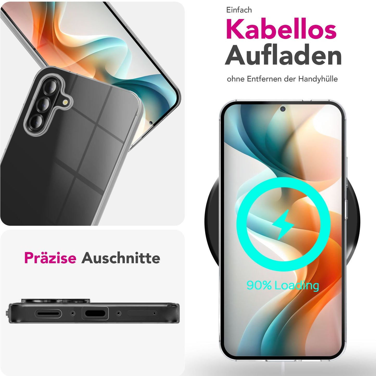 NALIA AirFlex Hülle für Samsung Galaxy A36 / Galaxy A56 – Klare TPU Silikon Schutzhülle, Flexibel & Schlank, Alltagsschutz Cover gegen Kratzer, Transparente Dezente Handyhülle