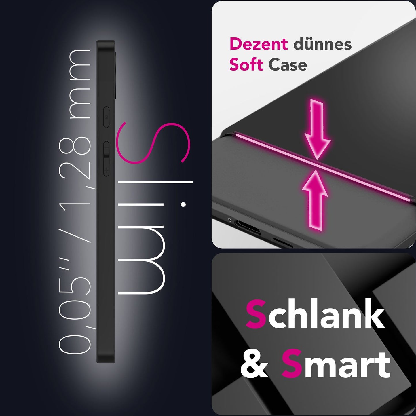 NALIA Strider Hülle für Google Pixel 9a – 1,28mm TPU Handyhülle Matt-Schwarz, Dünnes Softcase mit Staubschutz-Tasten, Kratzfestes Silikon Cover mit Grip, Schutzhülle im Slim Design