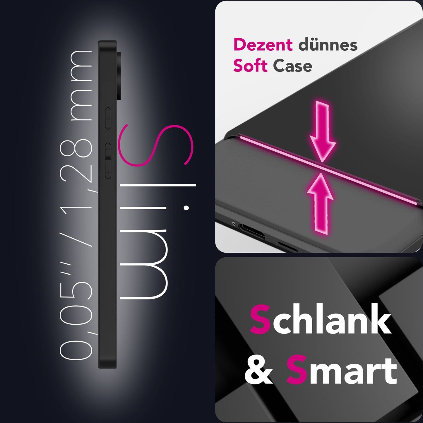 NALIA Strider Hülle für Google Pixel 9 Pro XL – Schwarze 1,28mm TPU Handyhülle im mattierten Blackout Look, Dünnes Cover mit Staubschutz-Tasten, Fingerabdruckarm, Ultra-Slim Case