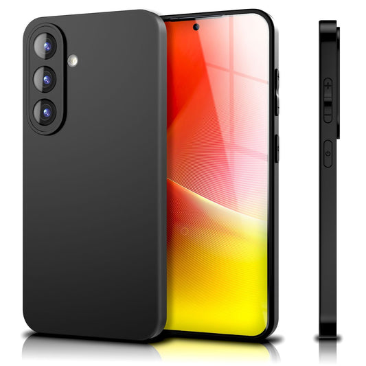 NALIA Strider Hülle für Samsung Galaxy A36 – Schlankes TPU Case 1,28mm, Matte Anti-Fingerprint Oberfläche, Staubgeschützte Tasten, Strapazierfähig, Flexibles Handycover in Schwarz
