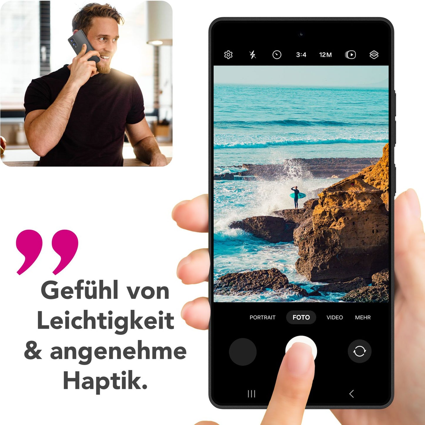 NALIA Phantom Hülle für Samsung Galaxy S25 Edge – Extrem Dünn 0,3mm, Mattiert, Anti-Fingerabdruck, Schlankes Hardcover, Federleicht, Ultra-Slim Handycover