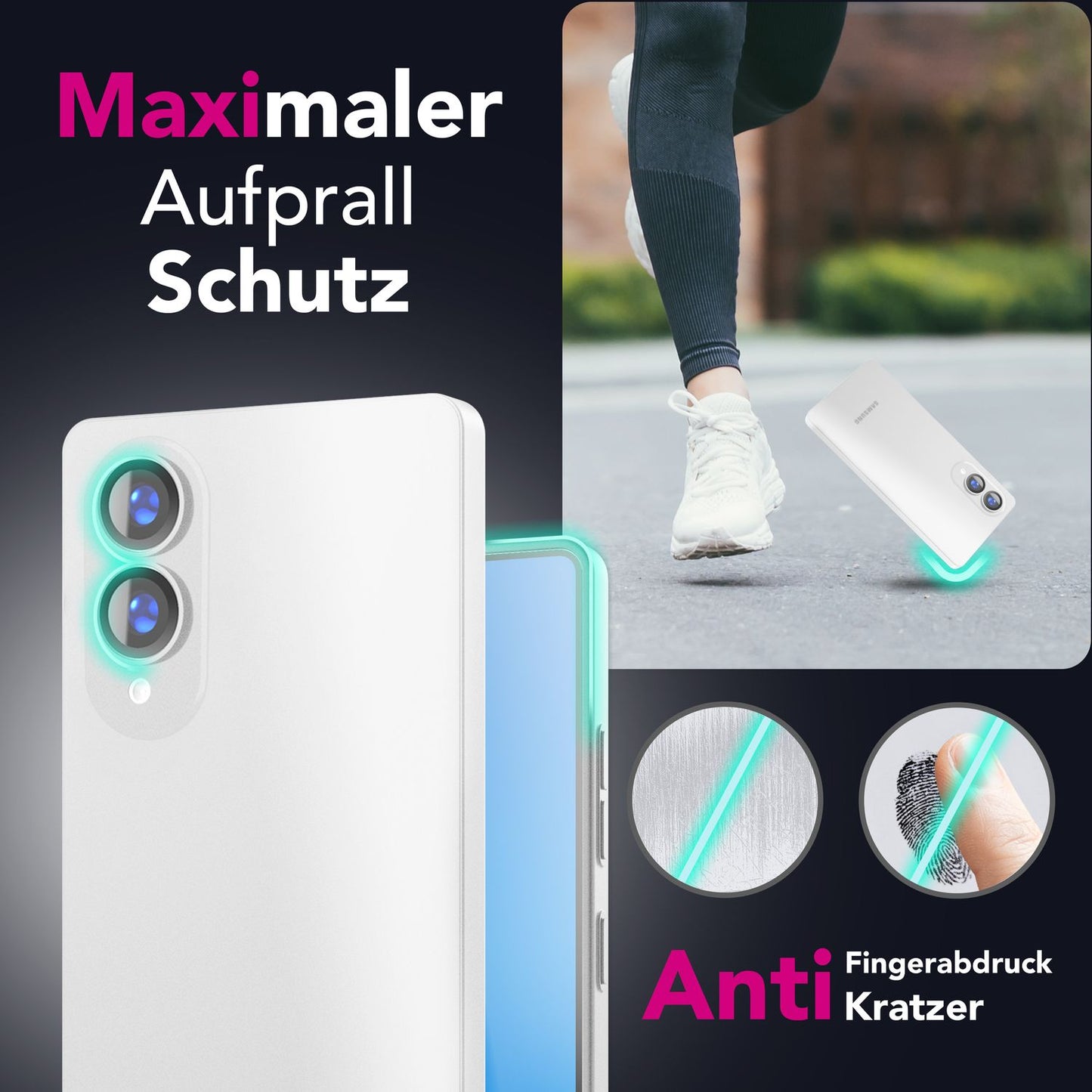 NALIA Phantom Hülle für Samsung Galaxy S25 Edge – Extrem Dünn 0,3mm, Mattiert, Anti-Fingerabdruck, Schlankes Hardcover, Federleicht, Ultra-Slim Handycover