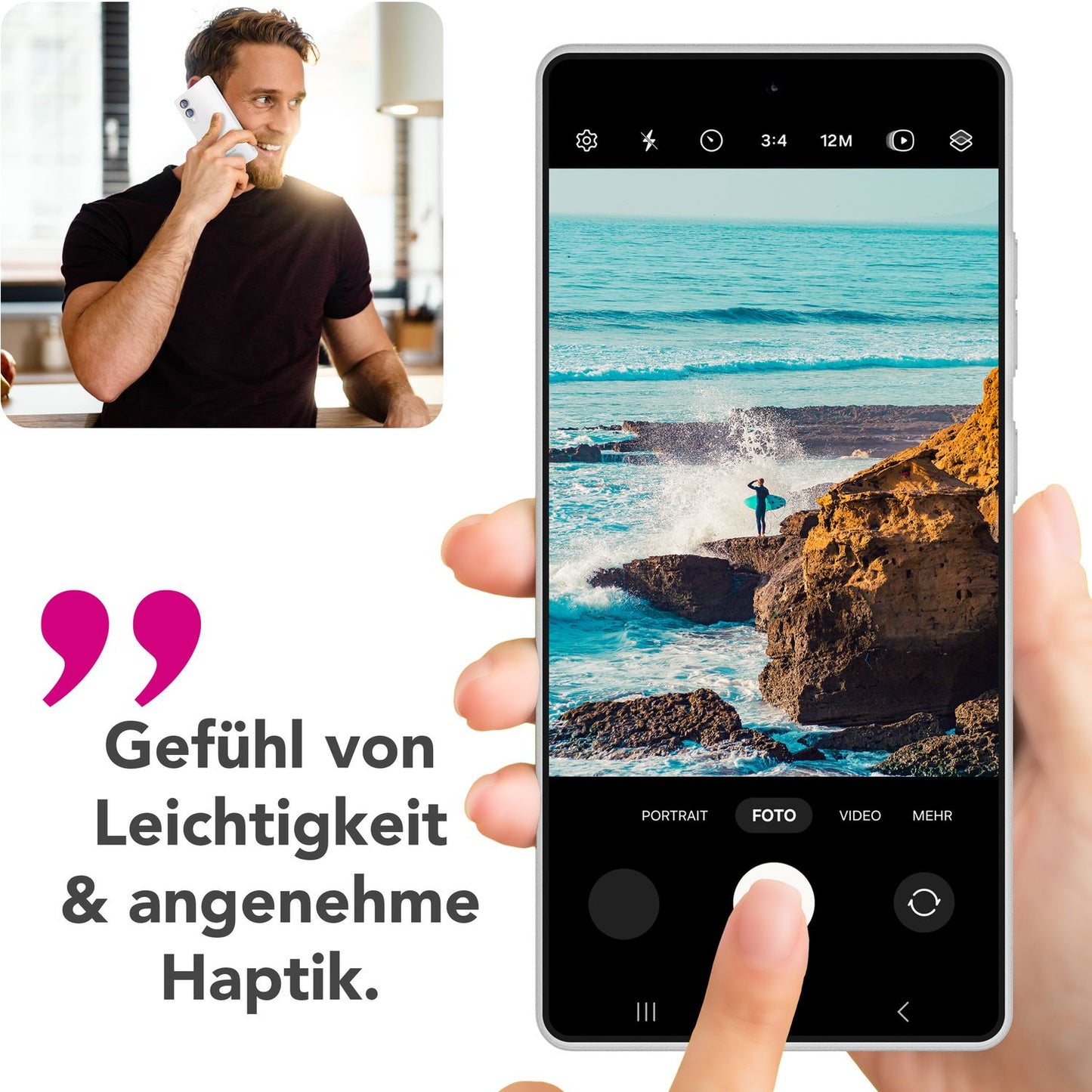 NALIA Phantom Hülle für Samsung Galaxy S25 Edge – Extrem Dünn 0,3mm, Mattiert, Anti-Fingerabdruck, Schlankes Hardcover, Federleicht, Ultra-Slim Handycover