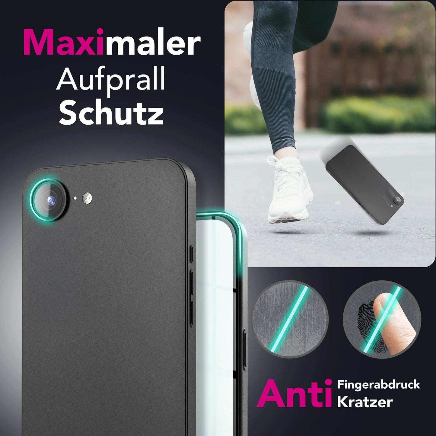 NALIA Phantom Hülle für iPhone 16e, Extrem Dünn, 0,3mm Hardcover, Mattes Design, Soft-Touch & Rutschfest, Minimalistisch & Elegant, Anti-Fingerprint Handyhülle