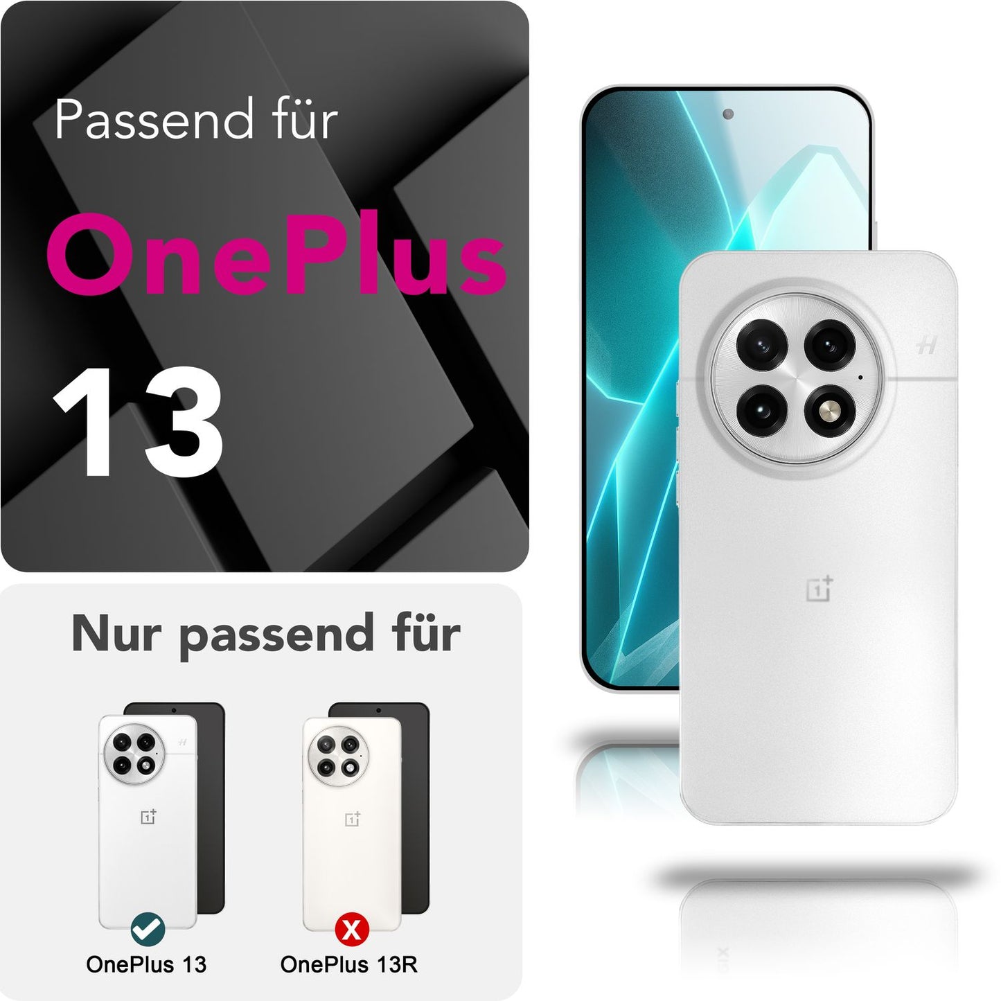 NALIA Phantom Hülle für OnePlus 13 – Ultradünnes 0,3mm Handycase, Matt Beschichtet, Anti-Fingerprint Cover, Extrem Leichtes Hardcase, Schutzhülle im Minimal-Style