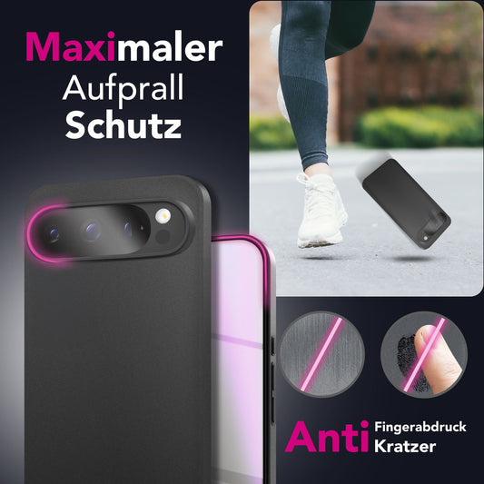 NALIA Phantom Hülle für Google Pixel 9 Pro – 0,3mm Dünnes Handycase, Leichtes Hardcover mit matter Oberfläche, Anti-Fingerprint Schutzhülle im Sleek Design