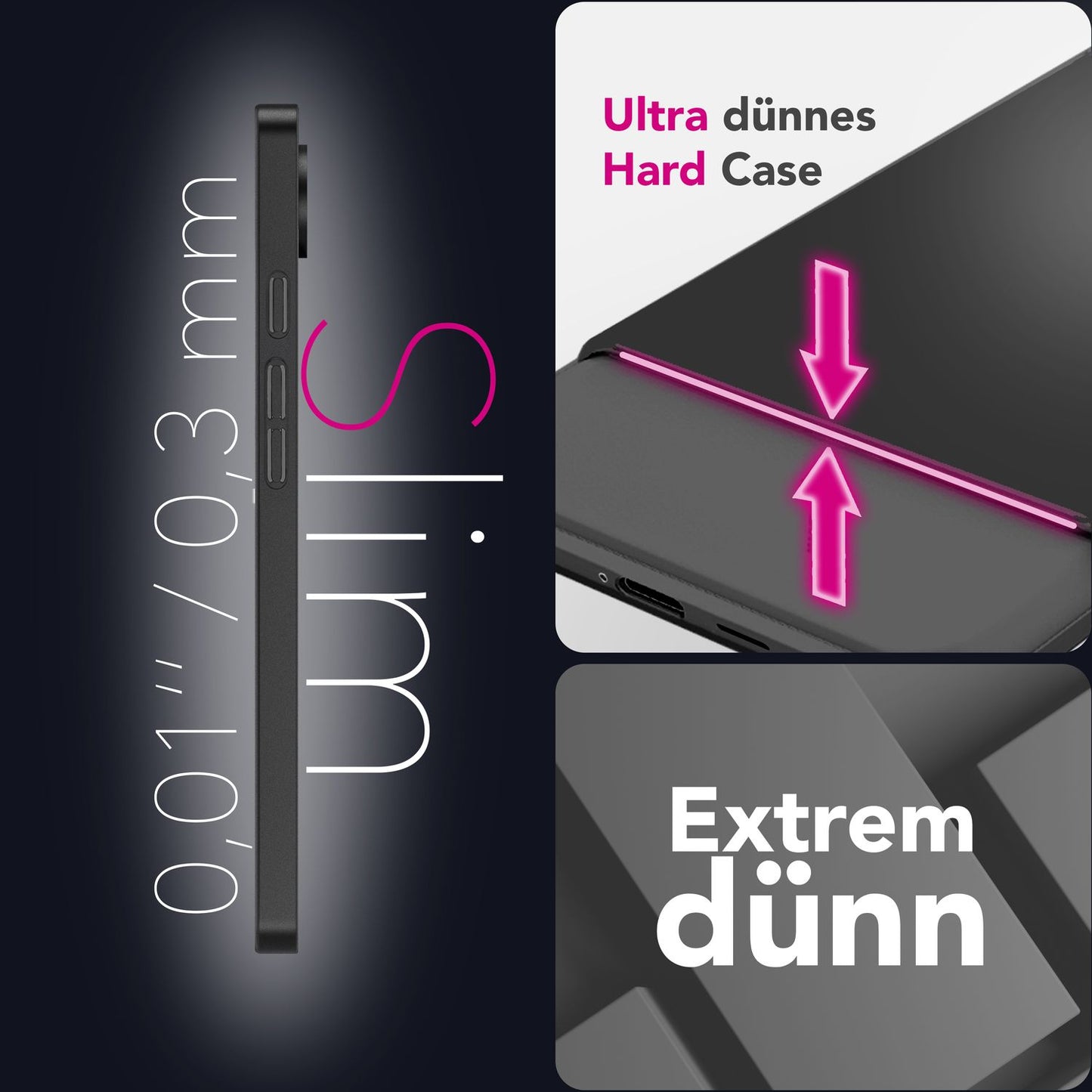 NALIA Phantom Hülle für Google Pixel 9 Pro – 0,3mm Dünnes Handycase, Leichtes Hardcover mit matter Oberfläche, Anti-Fingerprint Schutzhülle im Sleek Design