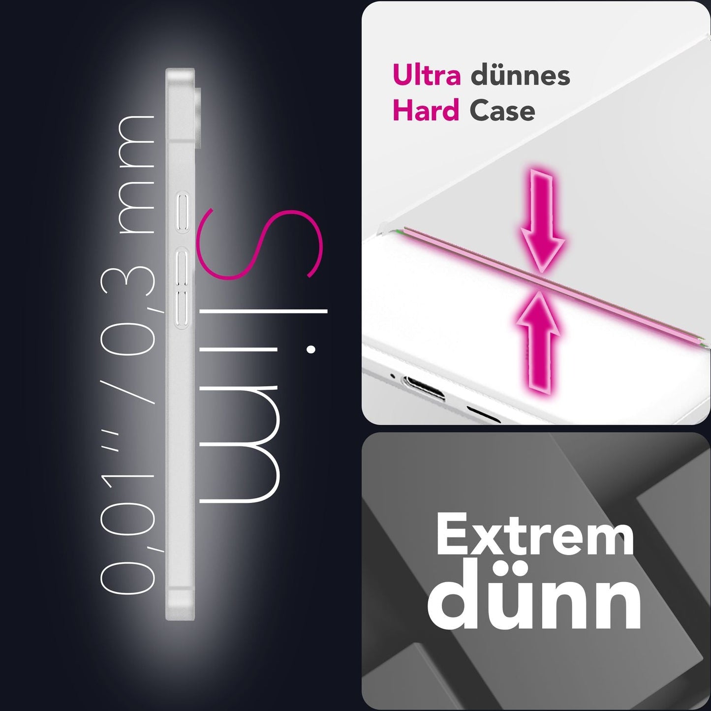 NALIA Phantom Hülle für Google Pixel 9 Pro – 0,3mm Dünnes Handycase, Leichtes Hardcover mit matter Oberfläche, Anti-Fingerprint Schutzhülle im Sleek Design