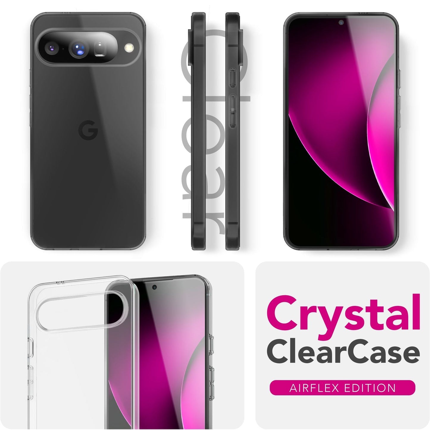 Husă NALIA AirFlex din silicon transparent pentru Pixel 10 - Dimensiune subțire, material TPU, anti-îngălbenire