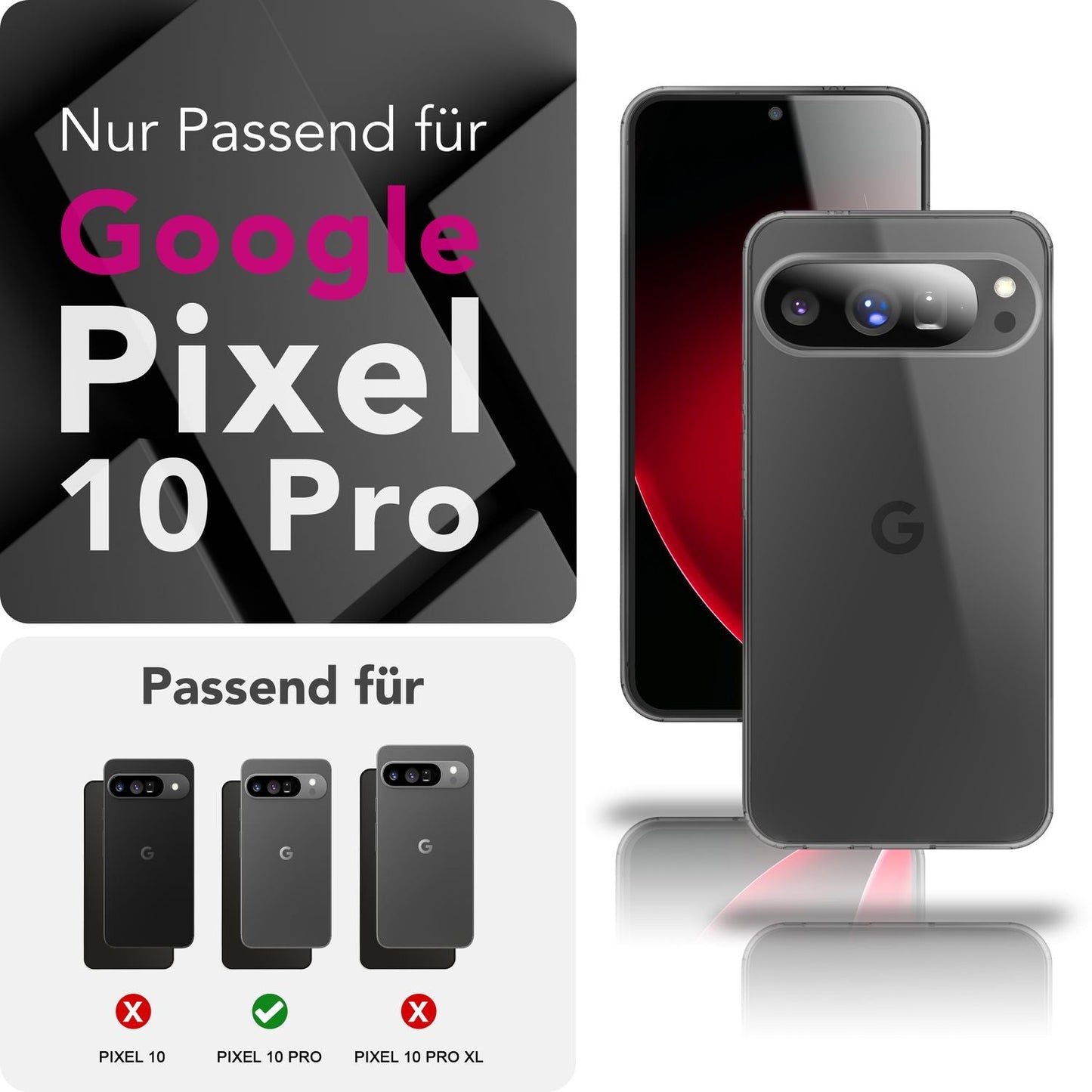 NALIA Hülle AirFlex für Google Pixel 10 Pro (Kristallklare Silikonhülle) - Transparentes TPU Cover, Dünn & Flexibel, Anti-Gelb Beschichtung, Handy Schutzhülle Durchsichtig