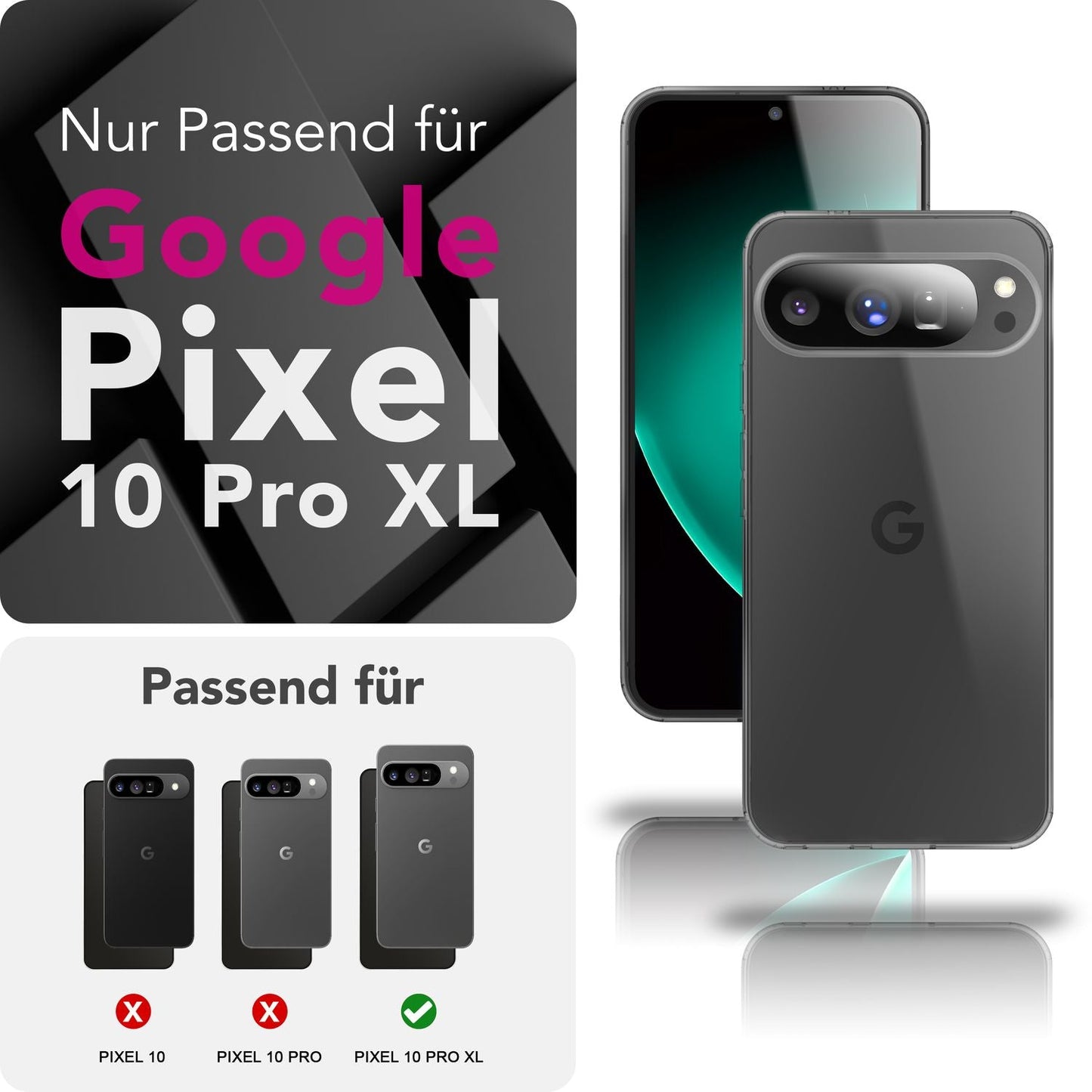 Husă NALIA AirFlex Crystal Clear pentru Google Pixel 10 Pro XL - Husă transparentă TPU, anti-îngălbenire, subțire