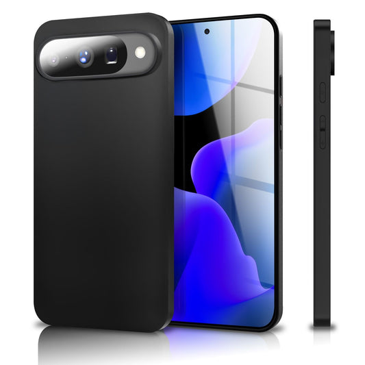 NALIA Hülle Strider für Google Pixel 10 (Mattes Slim-Case) - 1,28mm Dünn, Robustes TPU Silikon Cover, Tasten-Kappen für Staubschutz, Fingerabdruckarm, Handy Schutzhülle - Schwarz