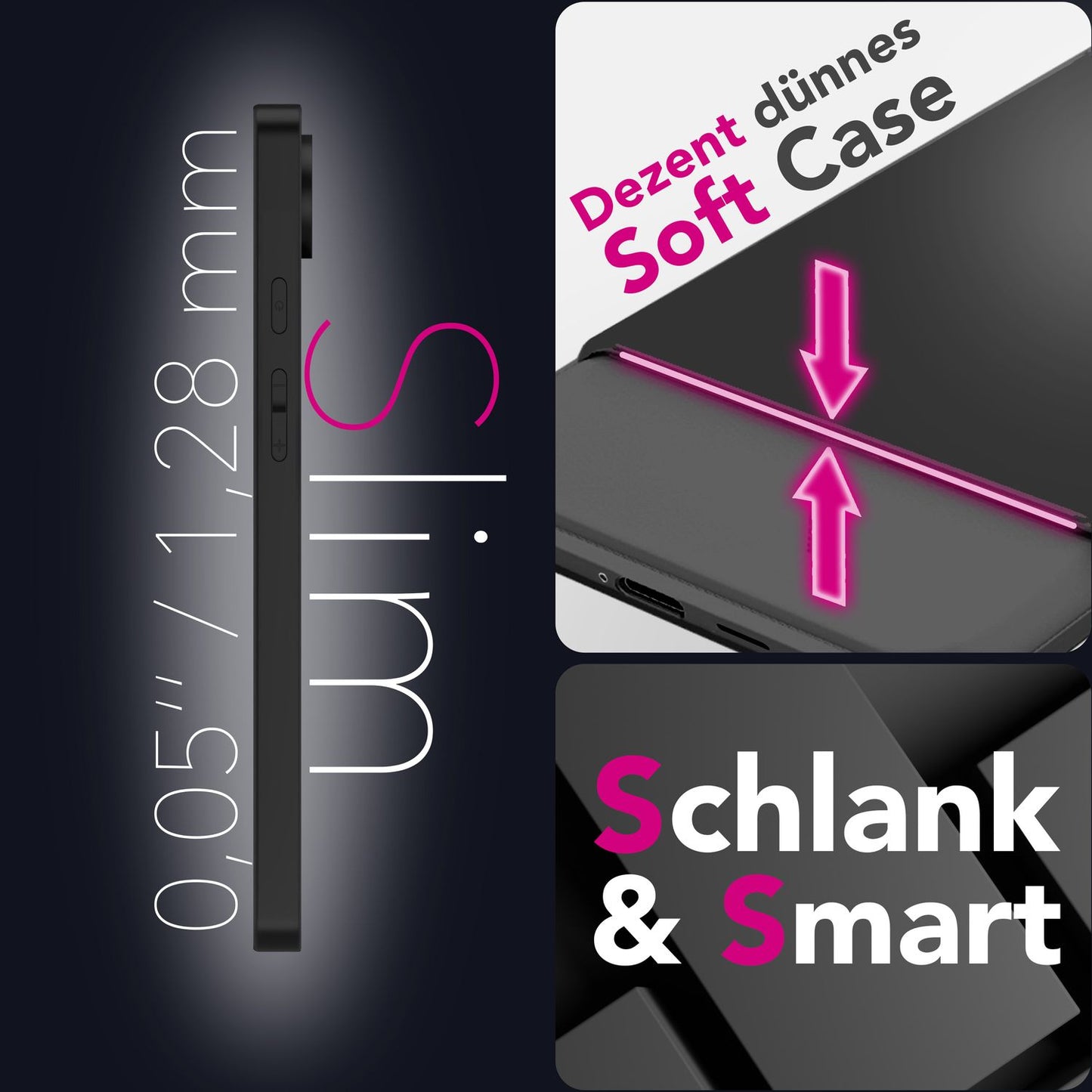 NALIA Hülle Strider für Google Pixel 10 (Mattes Slim-Case) - 1,28mm Dünn, Robustes TPU Silikon Cover, Tasten-Kappen für Staubschutz, Fingerabdruckarm, Handy Schutzhülle - Schwarz