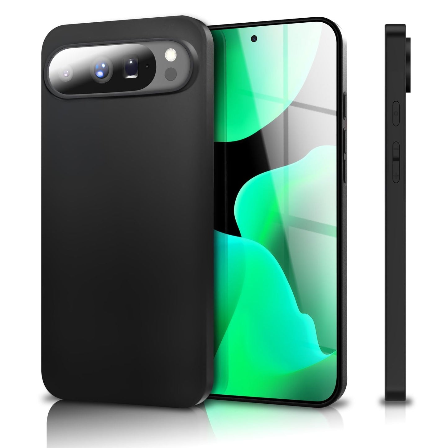 NALIA Hülle Strider für Google Pixel 10 Pro XL (Mattes Slim-Case) - Ultradünn 1,28mm, Flexibles TPU Silikon, Staubschutz-Abdeckung für Tasten, Elegante Handy Schutzhülle - Schwarz