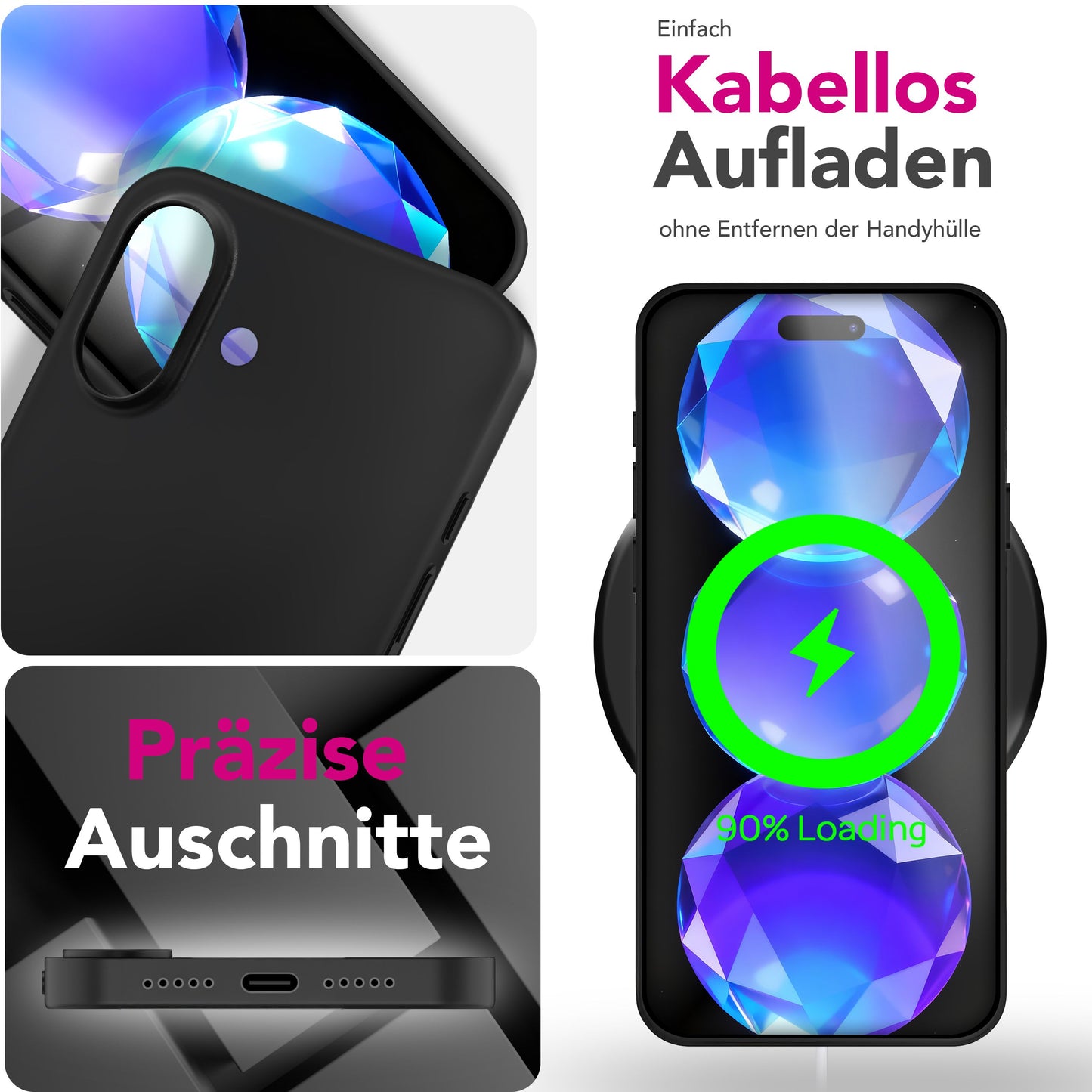 NALIA Phantom Extrem de Subțire și Ușoară - 0,3 mm grosime, Ultra-Ușoară, Anti-amprentă