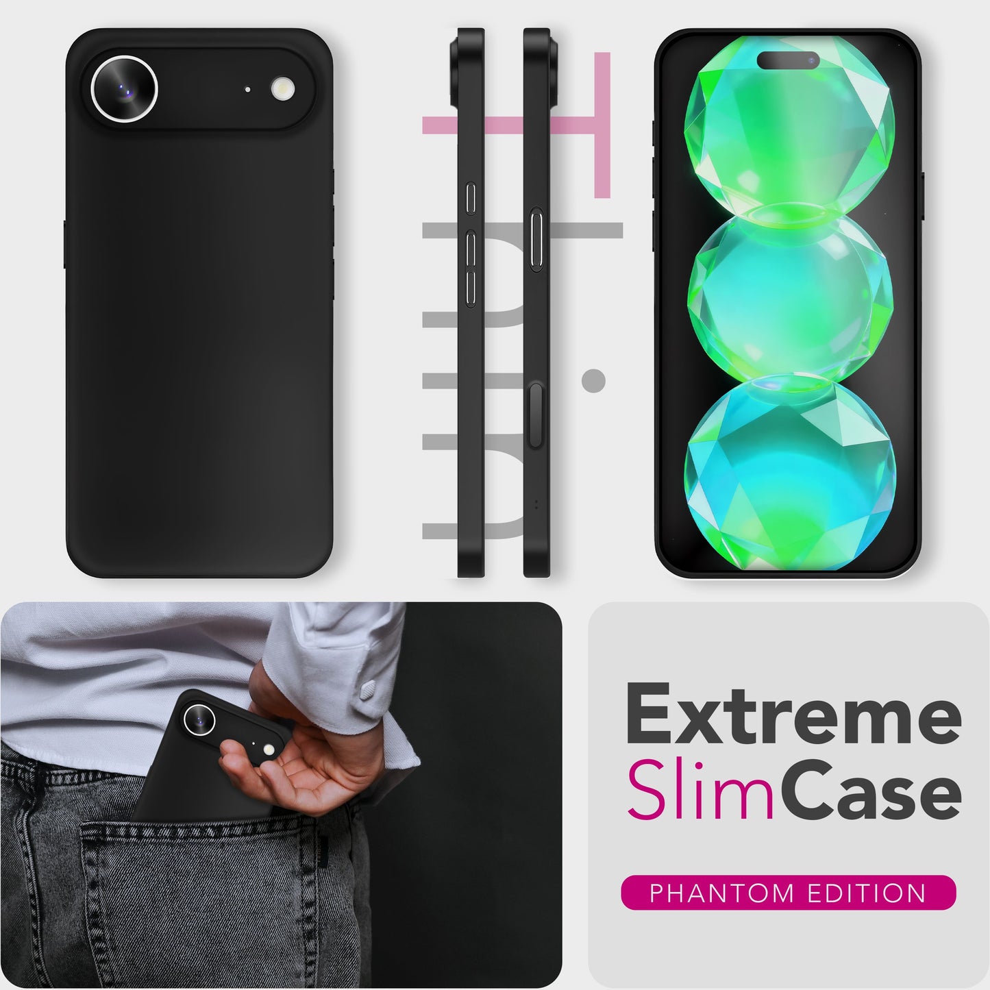 NALIA Hülle Phantom für Apple iPhone 17 Air (Extrem Dünn) - Ultraflaches 0,3mm Hardcase, Mattiert & Anti-Fingerprint, Slim Design Cover, Federleichte Schutzhülle