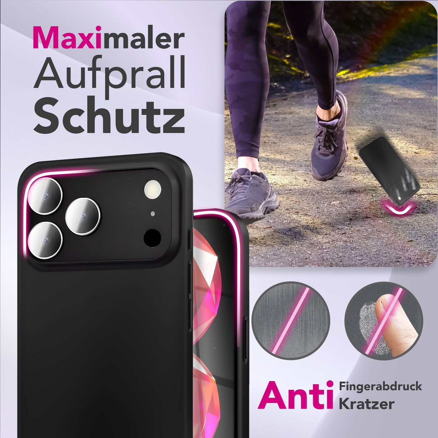 NALIA Hülle Phantom Apple iPhone 17 Pro Ultradünn - 0,3 mm Dicke, Matte Oberfläche, Slim Fit