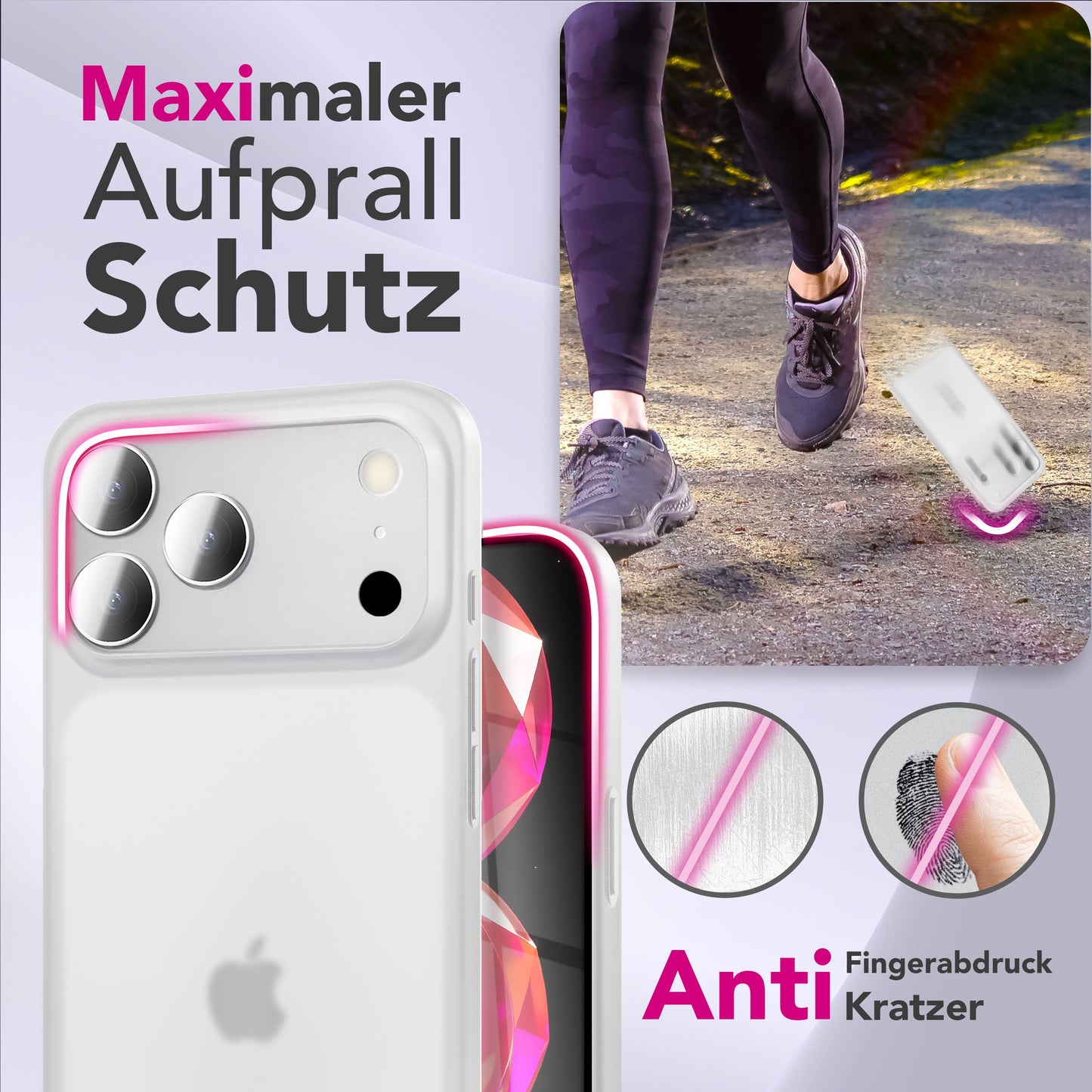 NALIA Hülle Phantom Apple iPhone 17 Pro Ultradünn - 0,3 mm Dicke, Matte Oberfläche, Slim Fit