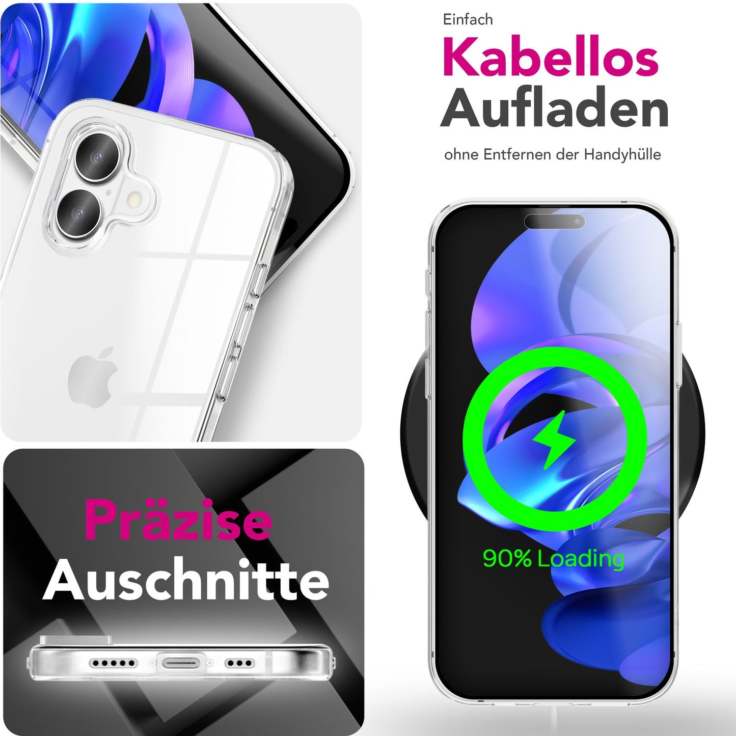 NALIA Hülle 360Guard für Apple iPhone 17 (360° Rundumschutz) - Kristallklare Handyhülle mit Frontfolie & Rückschale, Transparent & Anti-Gelb, Schlanker Komplettschutz, Displayhülle