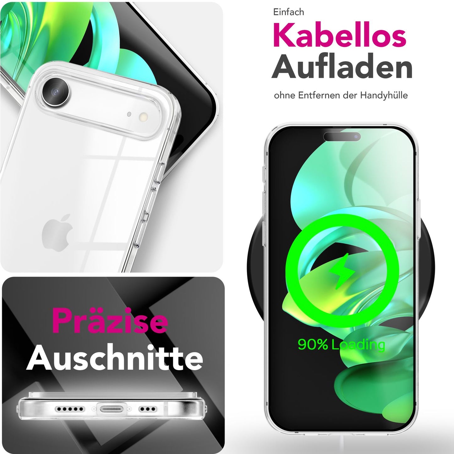 NALIA 360Guard Hülle - 360 Rundumschutz Transparent Displayfolie Dicke 0,8 Millimeter Kratzfest Anti Gelb