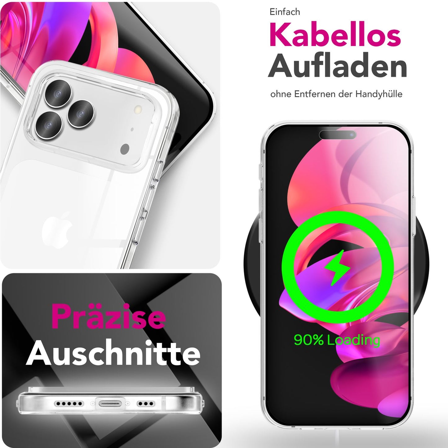 NALIA 360Guard Transparent Rundumschutz - Passend Für IPhone 17 Pro Max, Kratzfeste PC-Rückseite, Gehärtete Displayfolie
