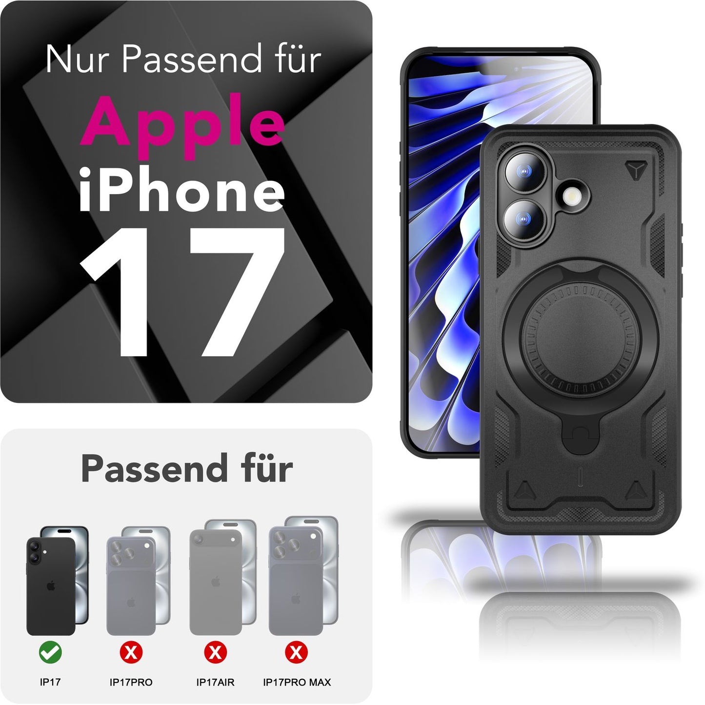 NALIA Stormguard Niezniszczalny Pancerny Futerał Outdoorowy MagSafe - Pojemność Wydajność Wymiary