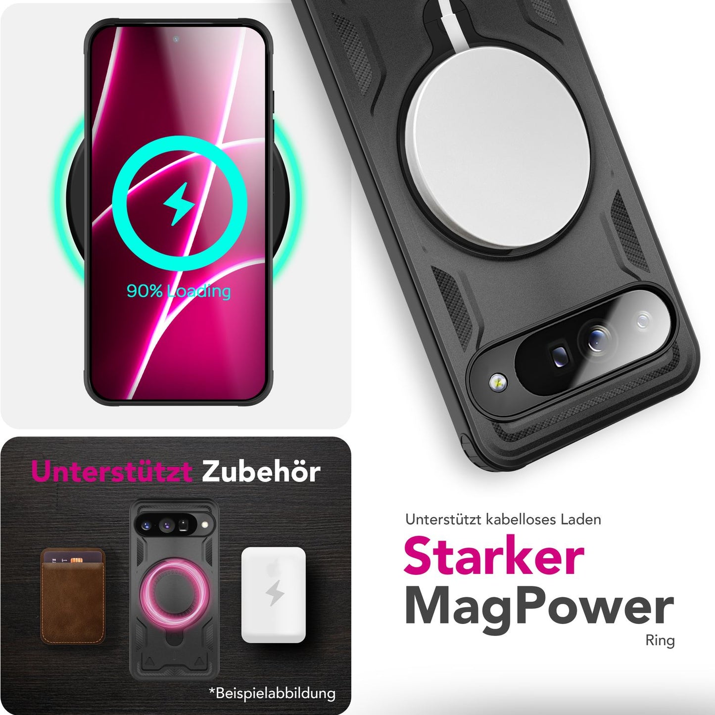 NALIA Hülle Stormguard für Google Pixel 10 (Unzerstörbare Panzerhülle mit MagSafe), Stoßfestes Fallschutz Cover im Military Style, 360° Ring, Outdoor Schutzhülle