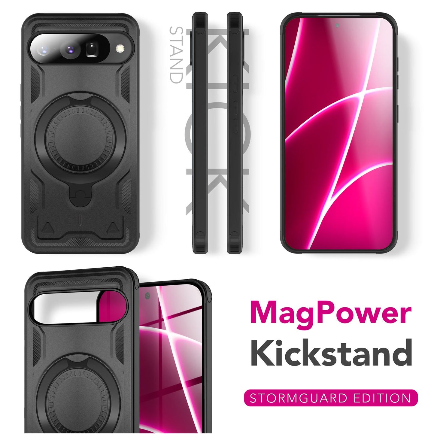 NALIA Hülle Stormguard für Google Pixel 10 (Unzerstörbare Panzerhülle mit MagSafe), Stoßfestes Fallschutz Cover im Military Style, 360° Ring, Outdoor Schutzhülle