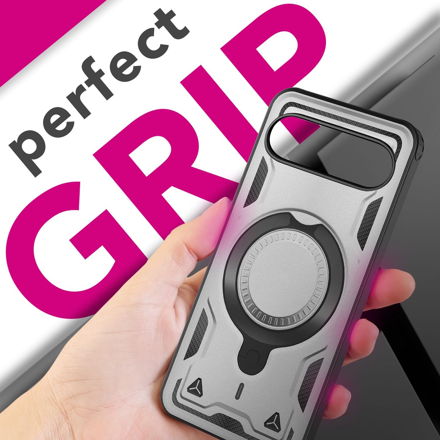 NALIA Hülle Stormguard für Google Pixel 10 Pro XL (Unzerstörbare Panzerhülle mit MagSafe), Stoßfeste Outdoor Schutzhülle im Military Style, 360° Dreh-Ring & Ständer