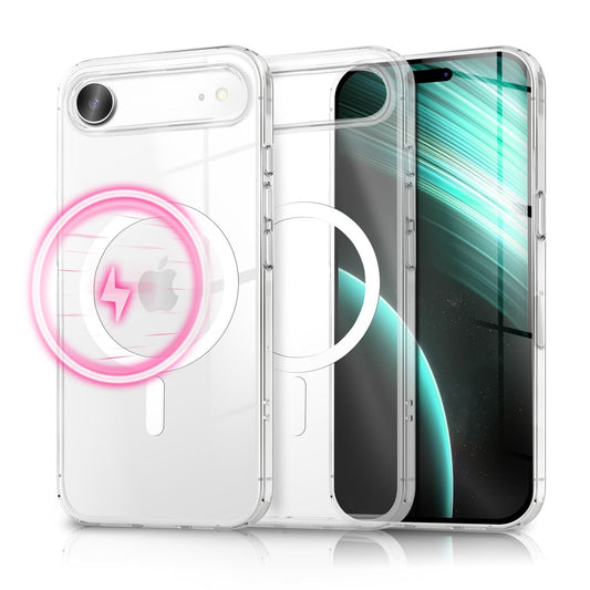 NALIA Lumex MagPower Crystal Clear - Compatibil cu MagSafe, Anti-îngălbenire