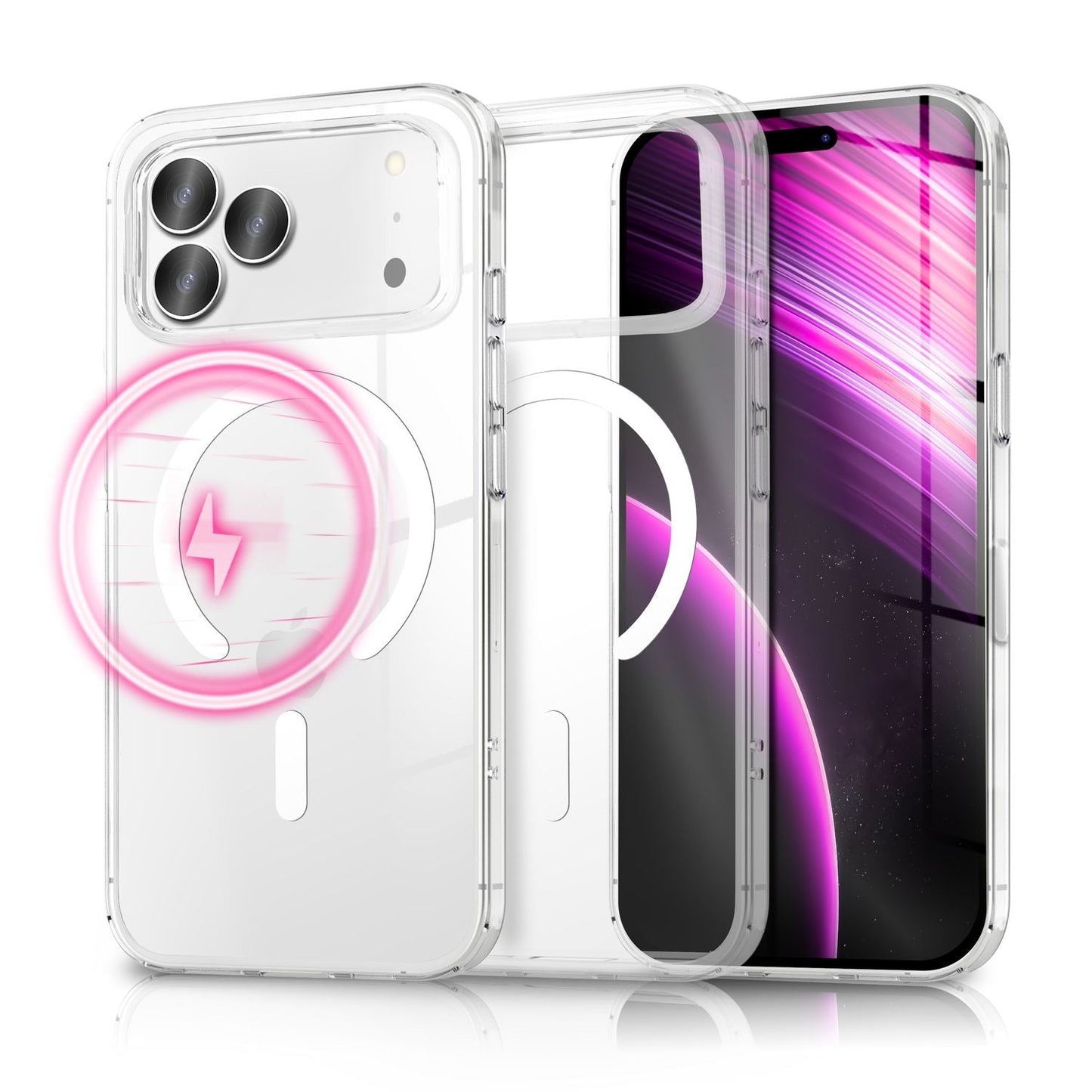 Carcasă NALIA Lumex MagPower - Carcasă subțire din PC, transparentă, cu spate MagSafe, cadru TPU