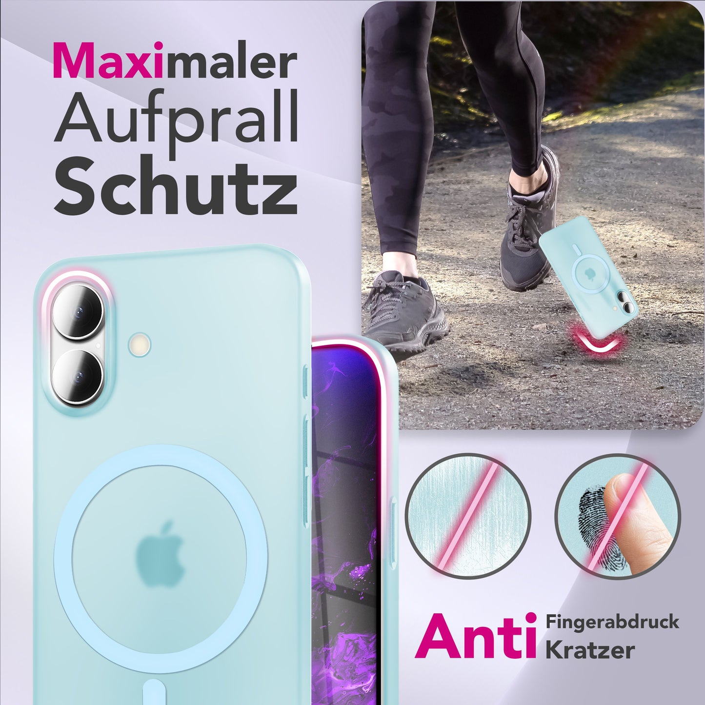 Etui NALIA MagSafe Thinix Ultra Thin – grubość 0,3 mm – zgodność z MagSafe – matowe, odporne na odciski palców