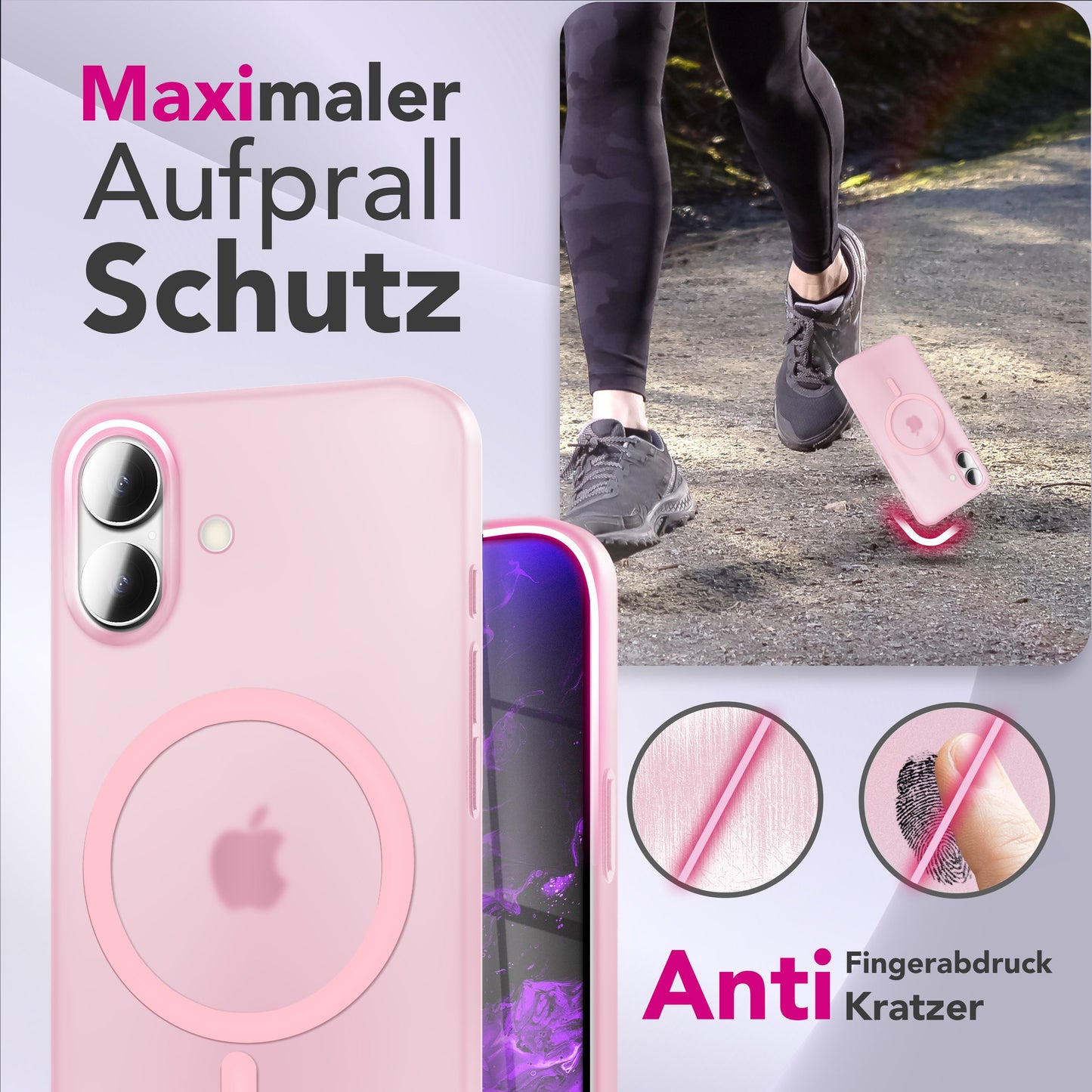 Etui NALIA MagSafe Thinix Ultra Thin – grubość 0,3 mm – zgodność z MagSafe – matowe, odporne na odciski palców