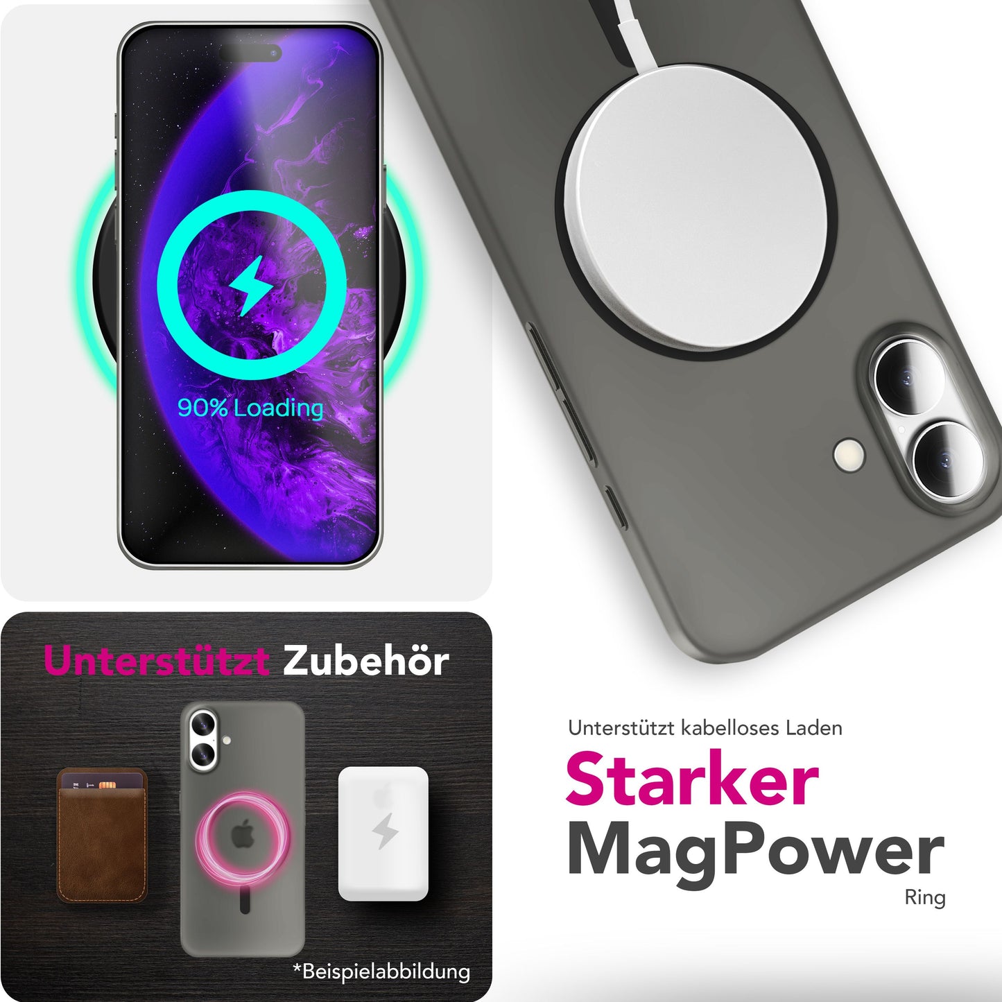 Etui NALIA MagSafe Thinix Ultra Thin – grubość 0,3 mm – zgodność z MagSafe – matowe, odporne na odciski palców