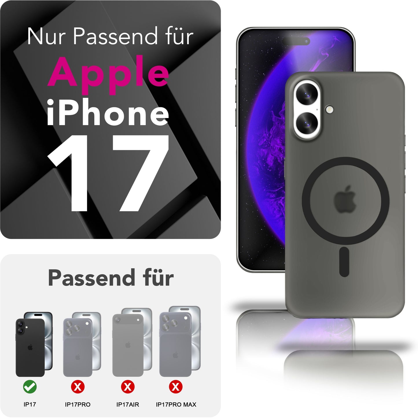 Etui NALIA MagSafe Thinix Ultra Thin – grubość 0,3 mm – zgodność z MagSafe – matowe, odporne na odciski palców