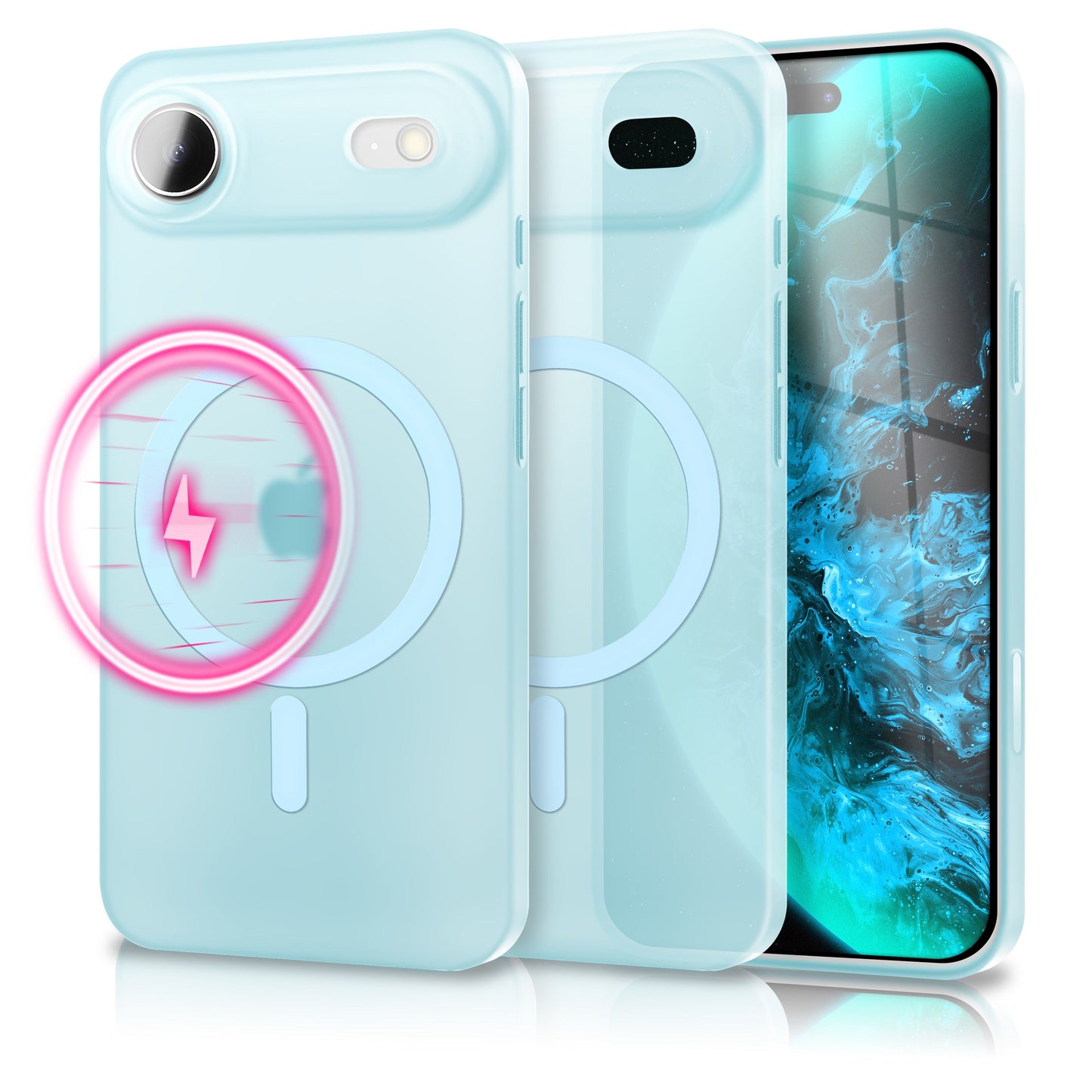 NALIA MagSafe Hülle Thinix für Apple iPhone 17 Air (Extrem Dünn mit MagPower) - 0,3mm Ultra-Schlankes Hardcase, Mattiert & Durchsichtig, Anti-Schlieren Finish